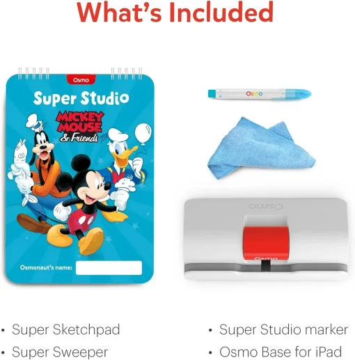 Osmo - Super Studio Disney Mickey Mouse & Friends Starter Kit - Age 6-12 - Learn Disney Drawings and 100+ Cartoon Drawings - Image 6