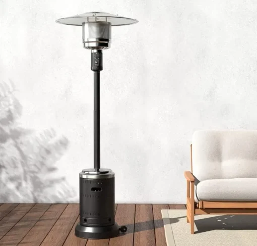 Amazon Basics Patio Heater, Mushroom Heater, Black and Steel - Image 3