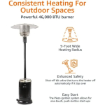 Amazon Basics Patio Heater, Mushroom Heater, Black and Steel - Image 4