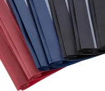 Amazon Basics Letter Size Clear Front Textured Poly Report Cover with Metal Prong - 25-Pack, Assorted Black, Navy and Red - Image 2