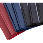 Amazon Basics Letter Size Clear Front Textured Poly Report Cover with Metal Prong - 25-Pack, Assorted Black, Navy and Red - Image 2