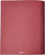 Amazon Basics Letter Size Clear Front Textured Poly Report Cover with Metal Prong - 25-Pack, Assorted Black, Navy and Red - Image 5