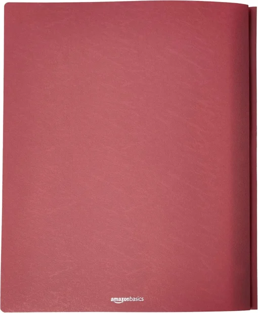 Amazon Basics Letter Size Clear Front Textured Poly Report Cover with Metal Prong - 25-Pack, Assorted Black, Navy and Red - Image 5