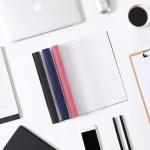 Amazon Basics Letter Size Clear Front Textured Poly Report Cover with Metal Prong - 25-Pack, Assorted Black, Navy and Red - Image 6