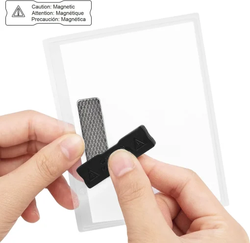 Amazon Basics Magnetic Badge Holder - Horizontal, 20-Pack - Image 4