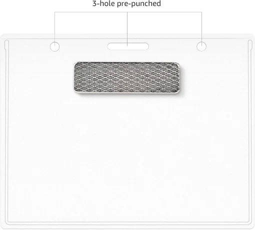 Amazon Basics Magnetic Badge Holder - Horizontal, 20-Pack - Image 5