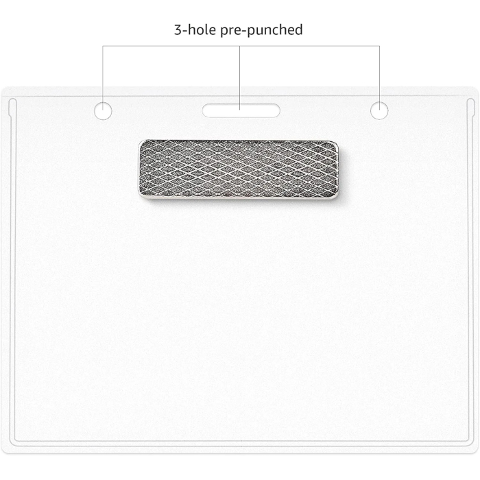 Amazon Basics Magnetic Badge Holder - Horizontal, 20-Pack - Image 5