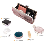 Corius Sequin Mini Handbag, Pleated Evening Bag for Women, Sparkly Rhinestone Wedding Purse, Crystal Shoulder Bag - Image 4