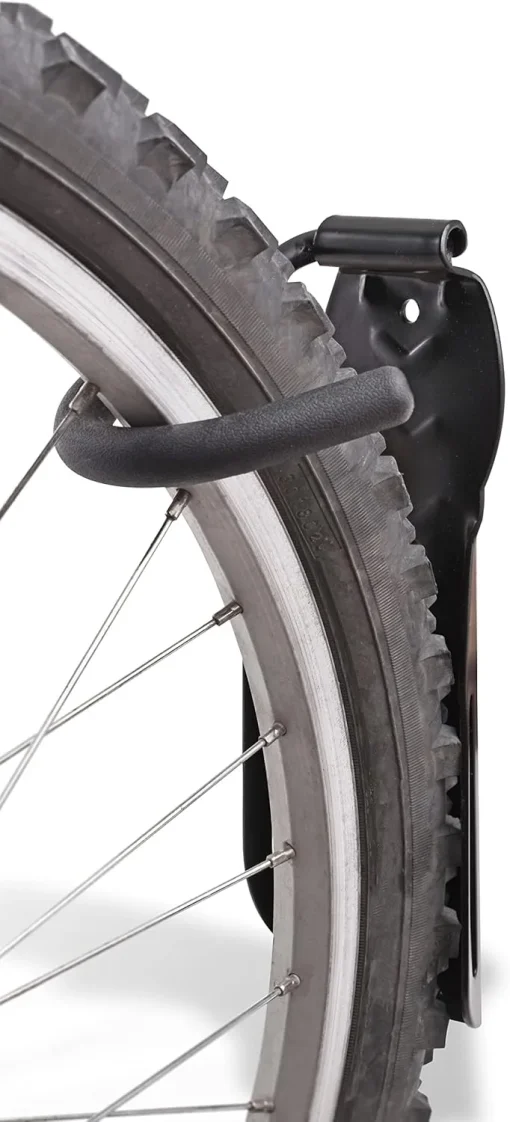 Nefree Wall Mounted Bike Racks with Tire Trays - Vertical Bike Storage Hooks for Indoor, Garage, or Shed Use - Suitable for Hanging Road, Mountain, or Hybrid Bikes - Screws Included - Image 3