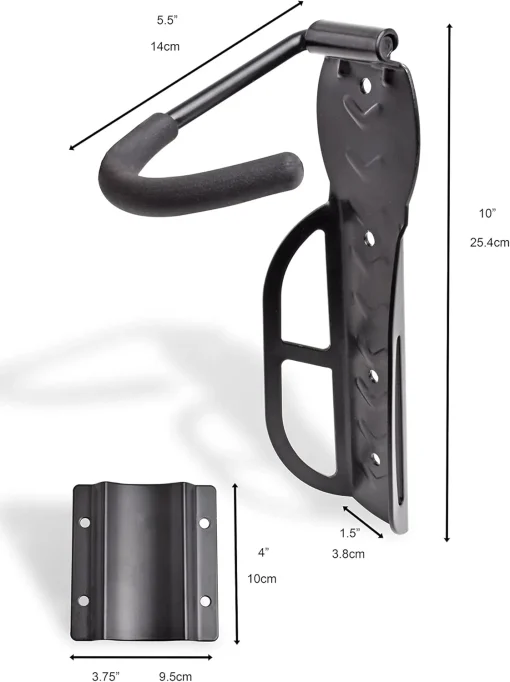 Nefree Wall Mounted Bike Racks with Tire Trays - Vertical Bike Storage Hooks for Indoor, Garage, or Shed Use - Suitable for Hanging Road, Mountain, or Hybrid Bikes - Screws Included - Image 5