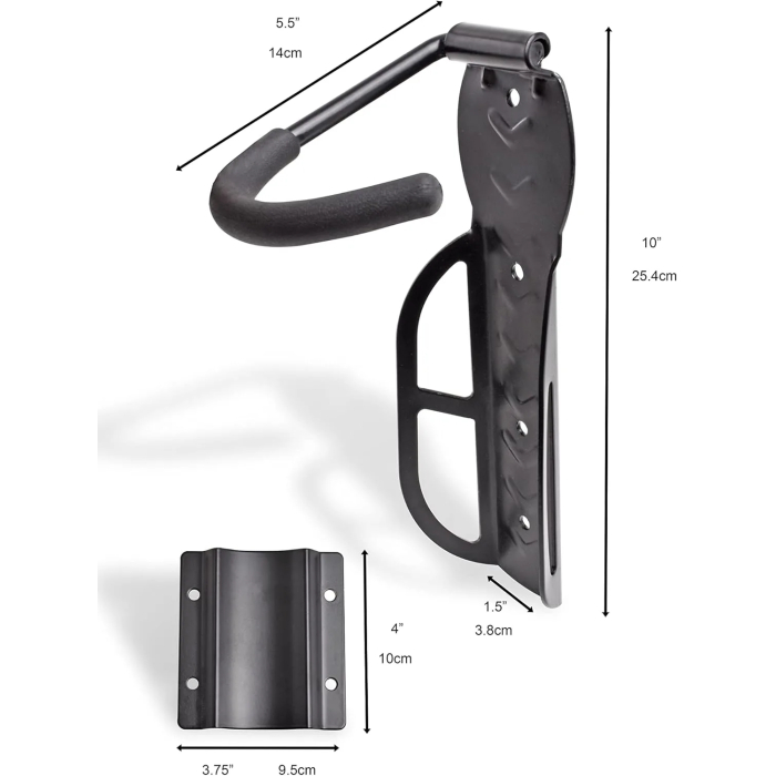 Nefree Wall Mounted Bike Racks with Tire Trays - Vertical Bike Storage Hooks for Indoor, Garage, or Shed Use - Suitable for Hanging Road, Mountain, or Hybrid Bikes - Screws Included - Image 5