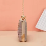 Corius Sequin Mini Handbag, Pleated Evening Bag for Women, Sparkly Rhinestone Wedding Purse, Crystal Shoulder Bag - Image 6