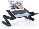 Adjustable Laptop Stand, RAINBEAN Laptop Desk with 2 CPU Cooling USB Fans for Bed Aluminum Lap Workstation Desk with Mouse Pad, Foldable Cook Book Stand Notebook Holder Sofa, Bed Table Office Tray - Image 9