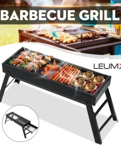 Leumx® BBQ for picnic - Garden - Terrace - Camping - Beach - Portable Compact Charcoal BBQ - Grill Stove Bars Smoker Outdoor Camping - Foldable Picnic Barbecue Tools
