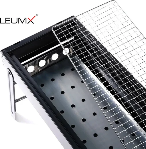 Leumx® BBQ for picnic - Garden - Terrace - Camping - Beach - Portable Compact Charcoal BBQ - Grill Stove Bars Smoker Outdoor Camping - Foldable Picnic Barbecue Tools - Image 3