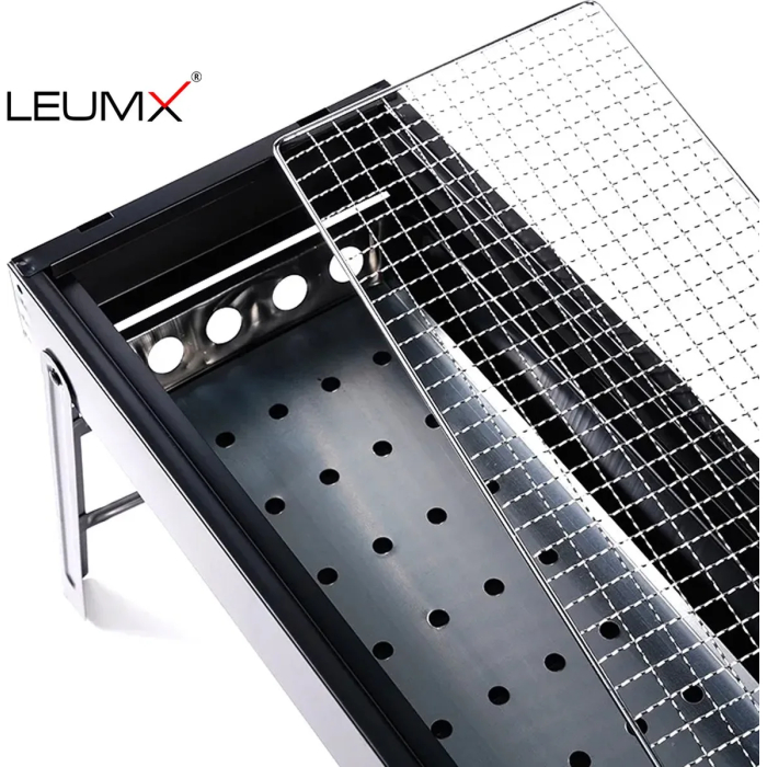 Leumx® BBQ for picnic - Garden - Terrace - Camping - Beach - Portable Compact Charcoal BBQ - Grill Stove Bars Smoker Outdoor Camping - Foldable Picnic Barbecue Tools - Image 3