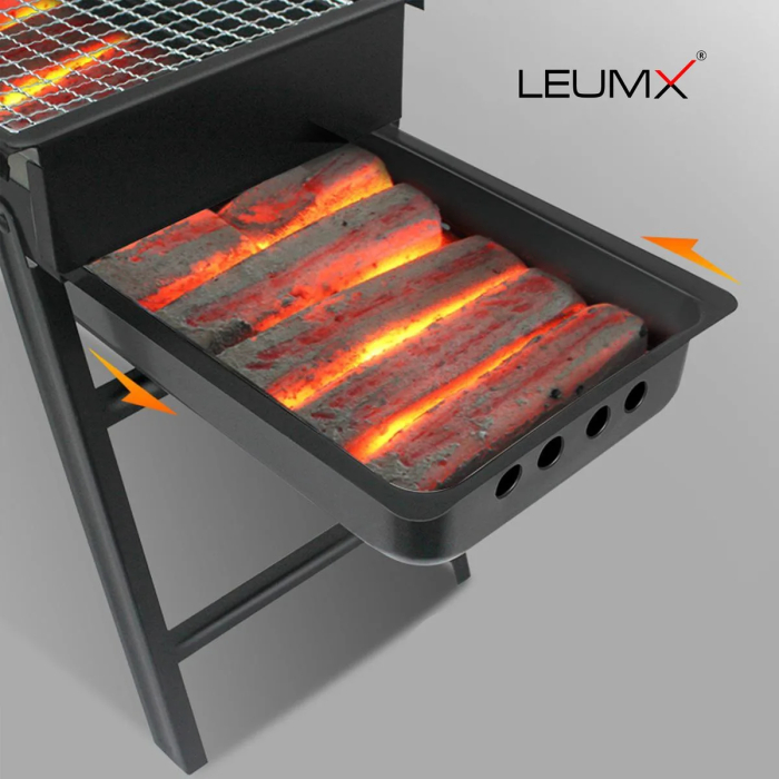 Leumx® BBQ for picnic - Garden - Terrace - Camping - Beach - Portable Compact Charcoal BBQ - Grill Stove Bars Smoker Outdoor Camping - Foldable Picnic Barbecue Tools - Image 4