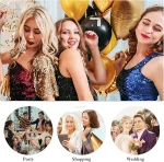 CORIOS Women Evening Bag Rhinestone Clutch Purse Sparkly Sequin Handbag - Image 5