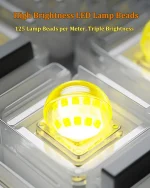 680 W Hexagonal Garage Lights, Honeycomb LED Lights, 6000 K Colour Temperature, Ring Connection Design, Pack of 14 Hexagon Garage LED Lights for Gym, Basement, Warehouse, 7.8 x 15.7 Feet, White - Image 3