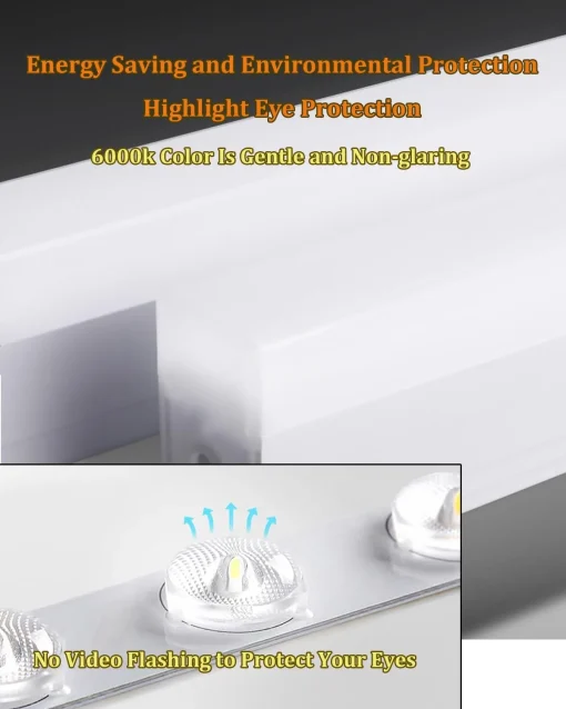 680 W Hexagonal Garage Lights, Honeycomb LED Lights, 6000 K Colour Temperature, Ring Connection Design, Pack of 14 Hexagon Garage LED Lights for Gym, Basement, Warehouse, 7.8 x 15.7 Feet, White - Image 4