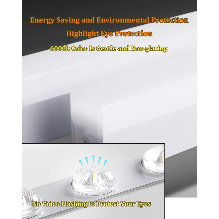 680 W Hexagonal Garage Lights, Honeycomb LED Lights, 6000 K Colour Temperature, Ring Connection Design, Pack of 14 Hexagon Garage LED Lights for Gym, Basement, Warehouse, 7.8 x 15.7 Feet, White - Image 4