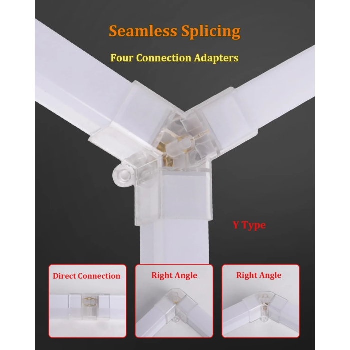 680 W Hexagonal Garage Lights, Honeycomb LED Lights, 6000 K Colour Temperature, Ring Connection Design, Pack of 14 Hexagon Garage LED Lights for Gym, Basement, Warehouse, 7.8 x 15.7 Feet, White - Image 5