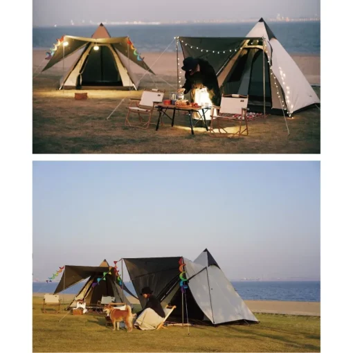 [Automatic side pole] Vidalido tent, latest model, sleeps 4 people, poles on the outside, size 2.3*2.3 meters | Burapha Camp - Image 3