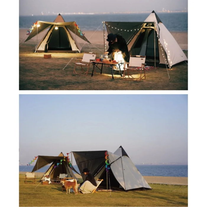 [Automatic side pole] Vidalido tent, latest model, sleeps 4 people, poles on the outside, size 2.3*2.3 meters | Burapha Camp - Image 3