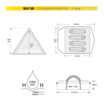 [Automatic side pole] Vidalido tent, latest model, sleeps 4 people, poles on the outside, size 2.3*2.3 meters | Burapha Camp - Image 8