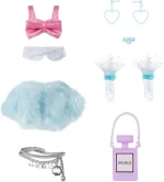 MERMAZE MERMAIDZ Color Change Shellnelle Mermaid Fashion Doll with Designer Outfit & Accessories, Stylish Hair & Sculpted Tail, Poseable, Multicolor, 580829 - Image 6