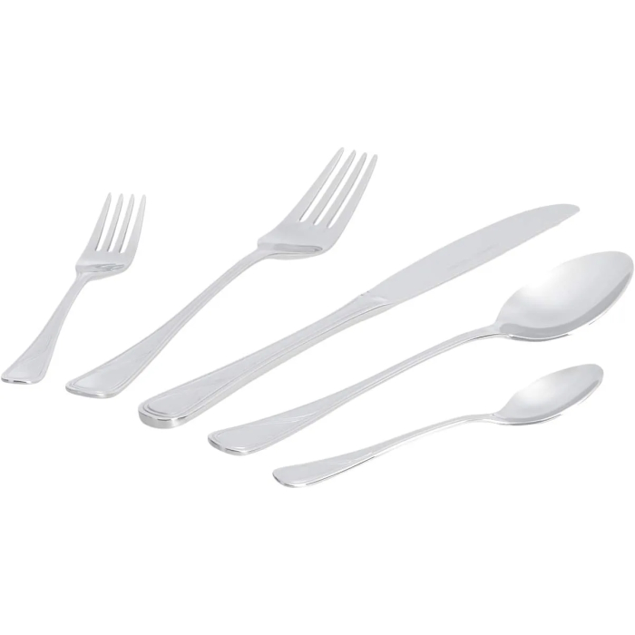Amazon Basics 20-Piece Stainless Steel Modern Finish Flatware Set, Service for 4 - Image 3