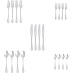 Amazon Basics 20-Piece Stainless Steel Modern Finish Flatware Set, Service for 4 - Image 6