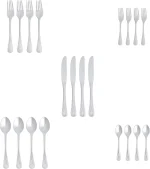 Amazon Basics 20-Piece Stainless Steel Modern Finish Flatware Set, Service for 4 - Image 6