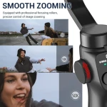 Click to see full view F10 Handheld 3-Axis Phone Stabilizer Foldable Gimbal with Tripod, Video Stabilizer for Vlogging Recording with Panoramic Shooting Easy to Use - Image 4