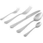 Amazon Basics 20-Piece Stainless Steel Flatware Set with Scalloped Edge, Service for 4 - Image 3