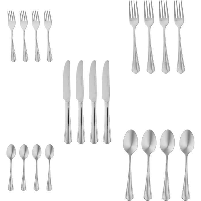 Amazon Basics 20-Piece Stainless Steel Flatware Set with Scalloped Edge, Service for 4 - Image 5