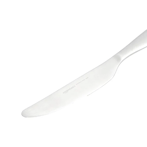 Amazon Basics 20-Piece Stainless Steel Satin Matte Flatware Set, Service for 4 - Image 3