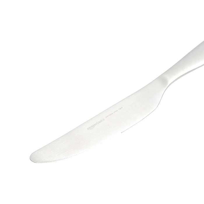 Amazon Basics 20-Piece Stainless Steel Satin Matte Flatware Set, Service for 4 - Image 3