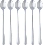 Amazon Basics Stainless Steel Macchiato Spoon with Round Edge, Pack of 6 - Image 2