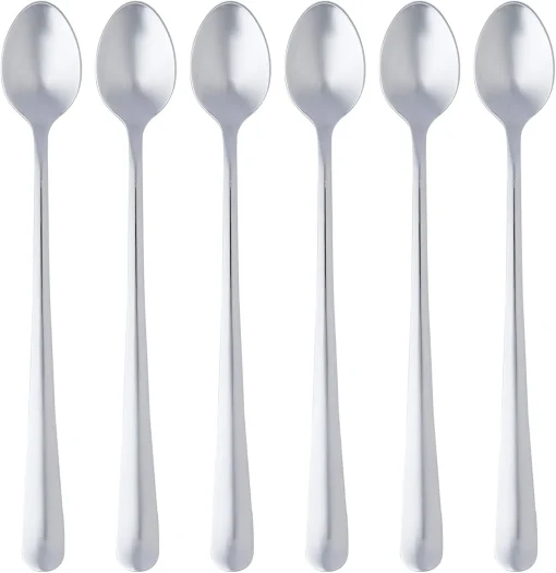 Amazon Basics Stainless Steel Macchiato Spoon with Round Edge, Pack of 6 - Image 2