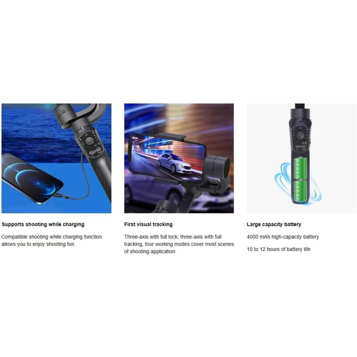 Click to see full view F10 Handheld 3-Axis Phone Stabilizer Foldable Gimbal with Tripod, Video Stabilizer for Vlogging Recording with Panoramic Shooting Easy to Use - Image 7