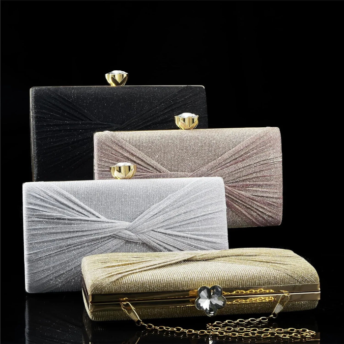 Women Glistening Evening Clutch Bag Rhinestone Glitter Handbag Wedding Purse Cocktail Party Bag Formal Clutches - Image 6