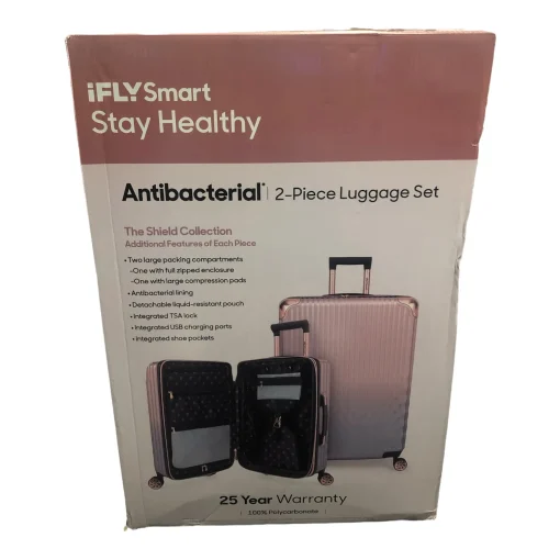 iFLY Smart Shield Collection Antibacterial Travel Set, 2 Piece, Rose Gold - Image 3