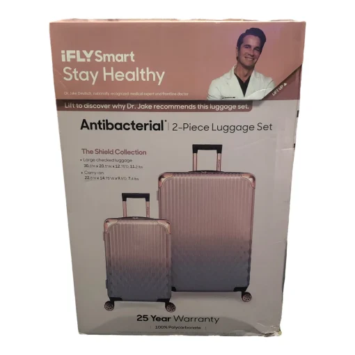 iFLY Smart Shield Collection Antibacterial Travel Set, 2 Piece, Rose Gold - Image 2