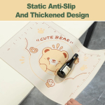 QELEG Non-Stick Silicone Baking Mat, 28'' X 20" Non Slip Pastry Mats Reusable Silicone Rolling Out Dough Mat with Measuremen and Edge Heightening Beige