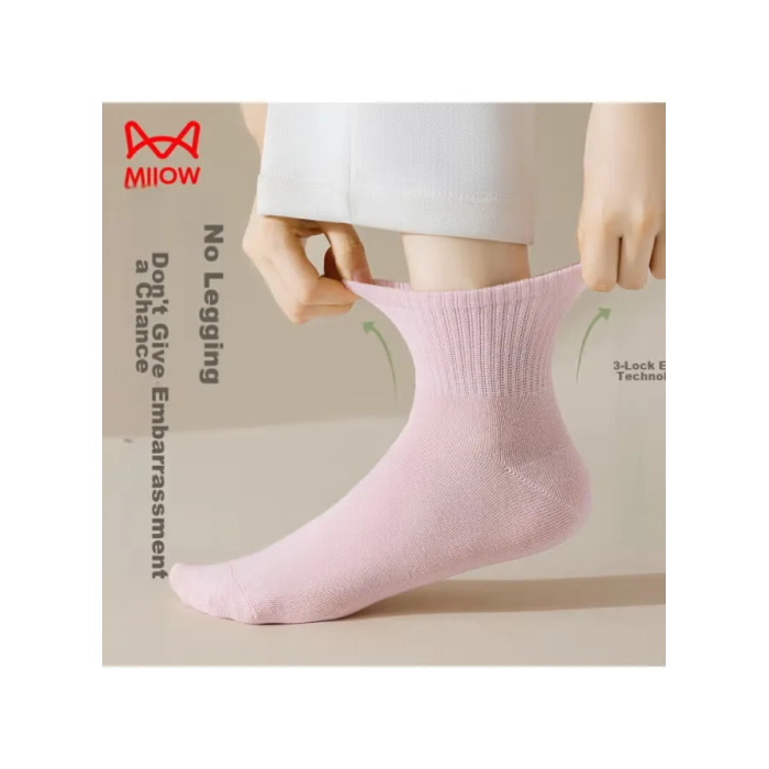 MIIOW [deodorizing And Antibacterial] Women's Socks, Pure Cotton, Summer Women's Socks, Solid - Image 3