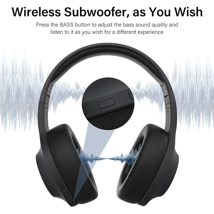 Nokia Wireless Bluetooth 5.0 On-Ear Headphones, Pair Two Devices Simultaneously Studio Headphone, aptX Low Latency 41 Hours Comfortable Wired Built-in Microphone Headsets for iPhone, E1200 Black - Image 4