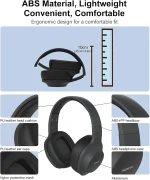 Nokia Wireless Bluetooth 5.0 On-Ear Headphones, Pair Two Devices Simultaneously Studio Headphone, aptX Low Latency 41 Hours Comfortable Wired Built-in Microphone Headsets for iPhone, E1200 Black - Image 7