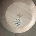 White Washed Rubberwood Serving Bowl. Deep rounded modern, fresh natural look. This versatile bowl is ideal for serving fruits, salads and other dishes. - Image 4