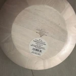 White Washed Rubberwood Serving Bowl. Deep rounded modern, fresh natural look. This versatile bowl is ideal for serving fruits, salads and other dishes. - Image 4